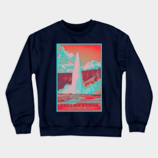 Doutone Yellowstone National Park Travel Poster Crewneck Sweatshirt